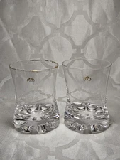 Crown Royal Gold Emblem Old Fashioned Whisky Glasses Set of 2