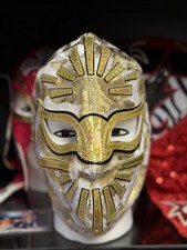 Mistico Professional Grade Lucha Libre Mask- White/Gold
