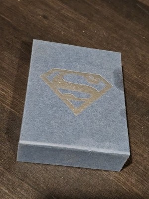 DC Comics Superman Logo Stainless Steel Dog Tag Pendant Necklace 22'' Ball Chain