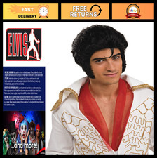 Elvis Presley Wig for Adults - Classic Rock Costume Accessory, Unisex Size