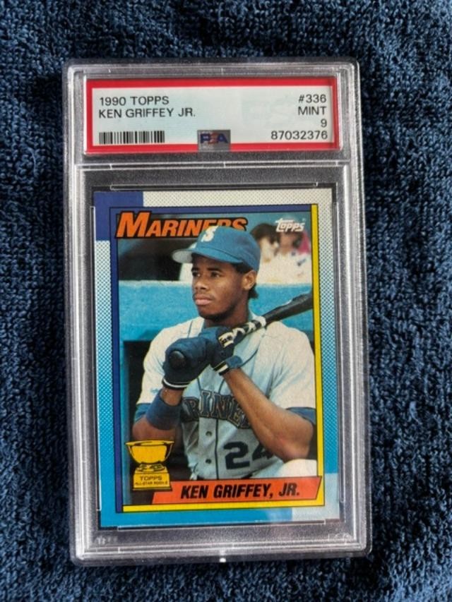 1990 Topps - Ken Griffey Jr #336 HOF PSA Mint 9 Cert # 87032376