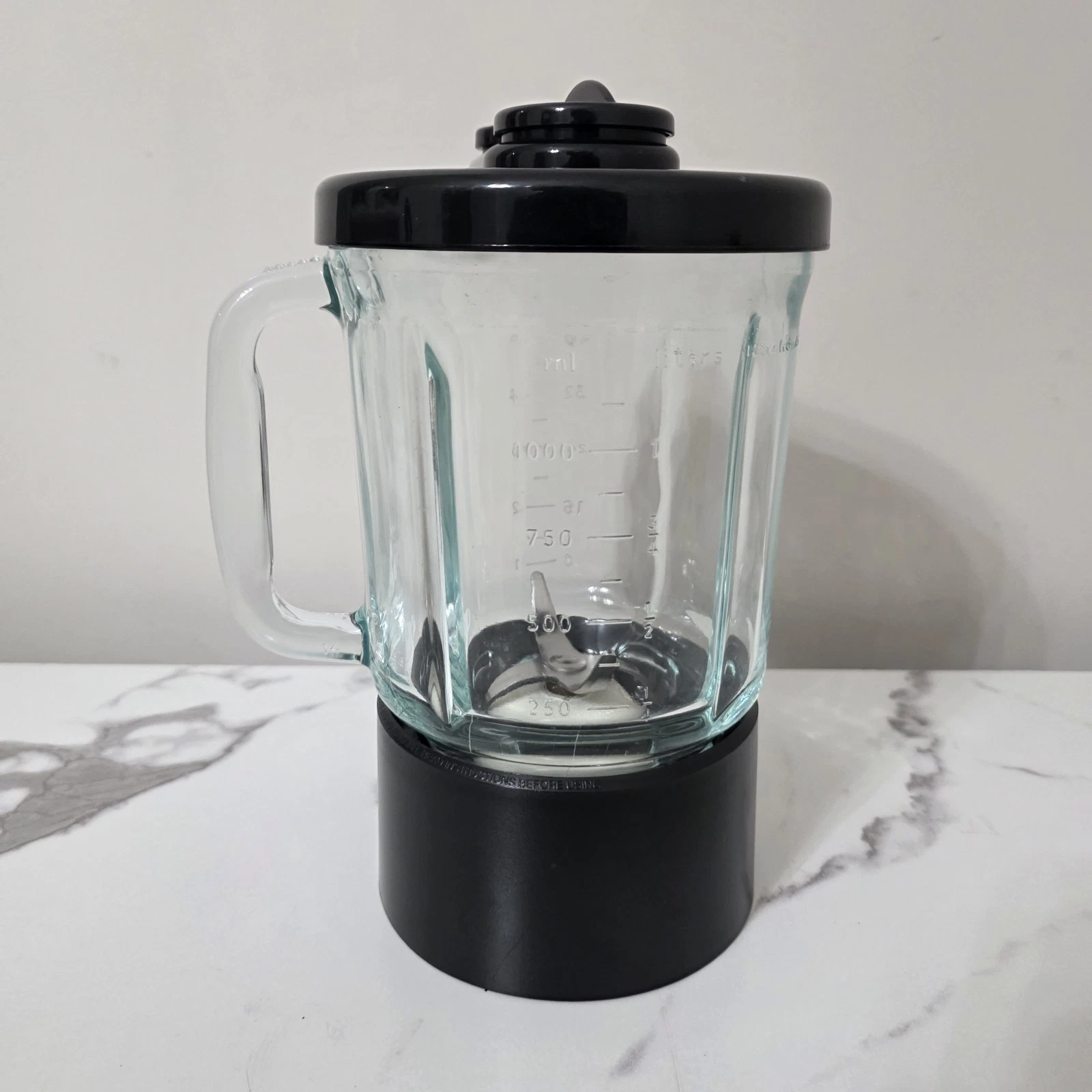 KitchenAid KSB50B Black Replacement Glass Blender Jar Pitcher Only, 40 oz, 5 Cup