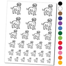 Friendly Labrador Retriever Pet Dog Temporary Tattoo Water Resistant Set