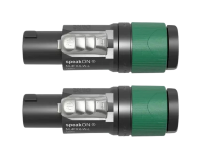 2) Original NEUTRIK NL4FXX-W-L 4-POLE SPEAKON Connector W/Free T8