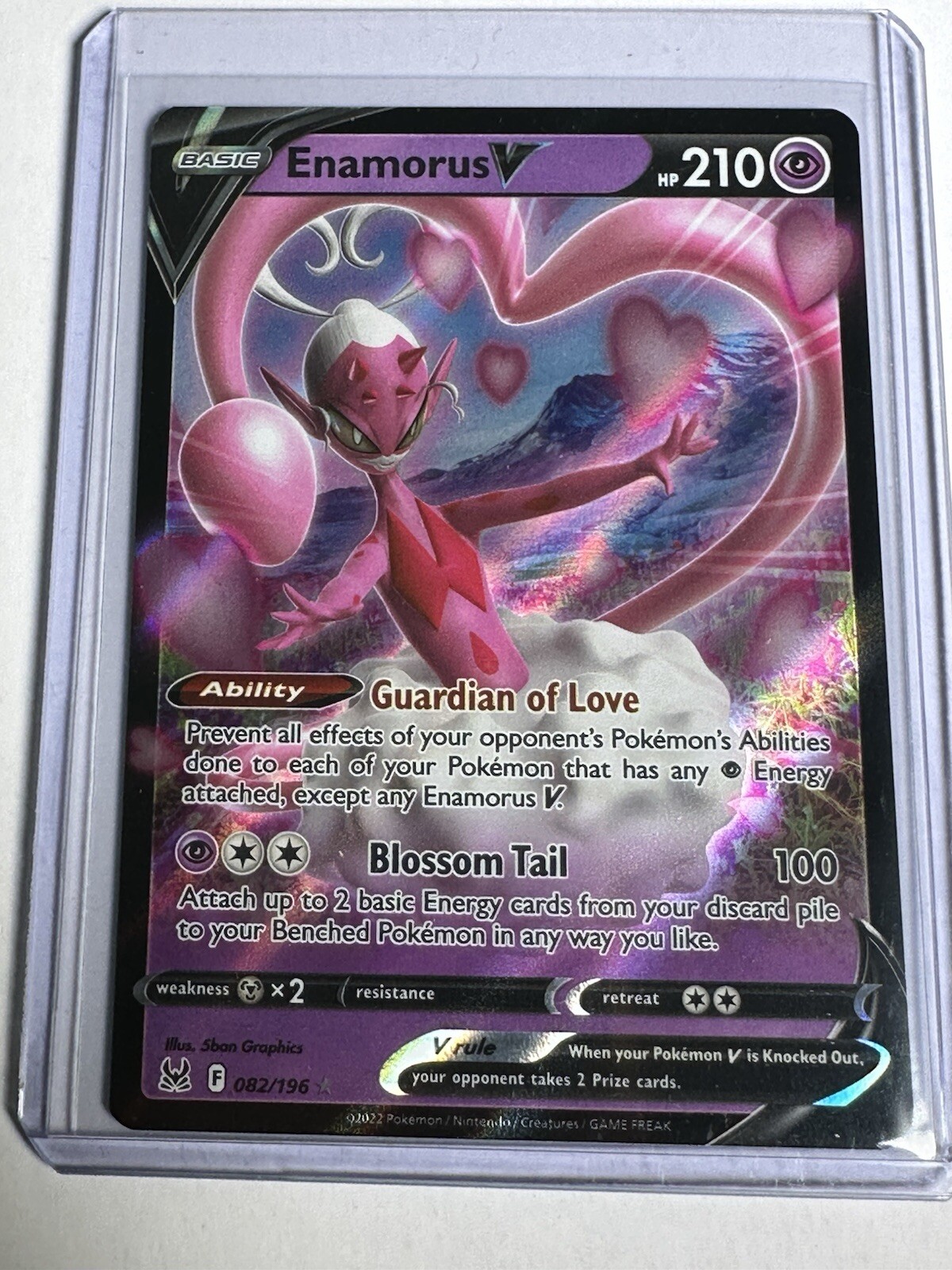 Enamorus V 082/196 Lost Origin Ultra Rare Holo Pokemon TCG Card NM