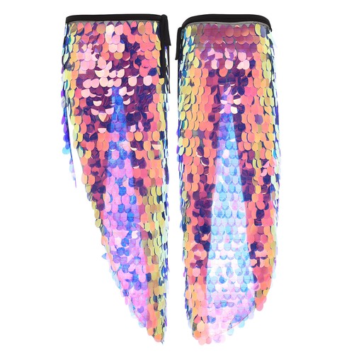 Womens Rave Carnival Costume Dance Performance Skirt Sequin Scarf Wrap Skirts - Picture 23 of 33