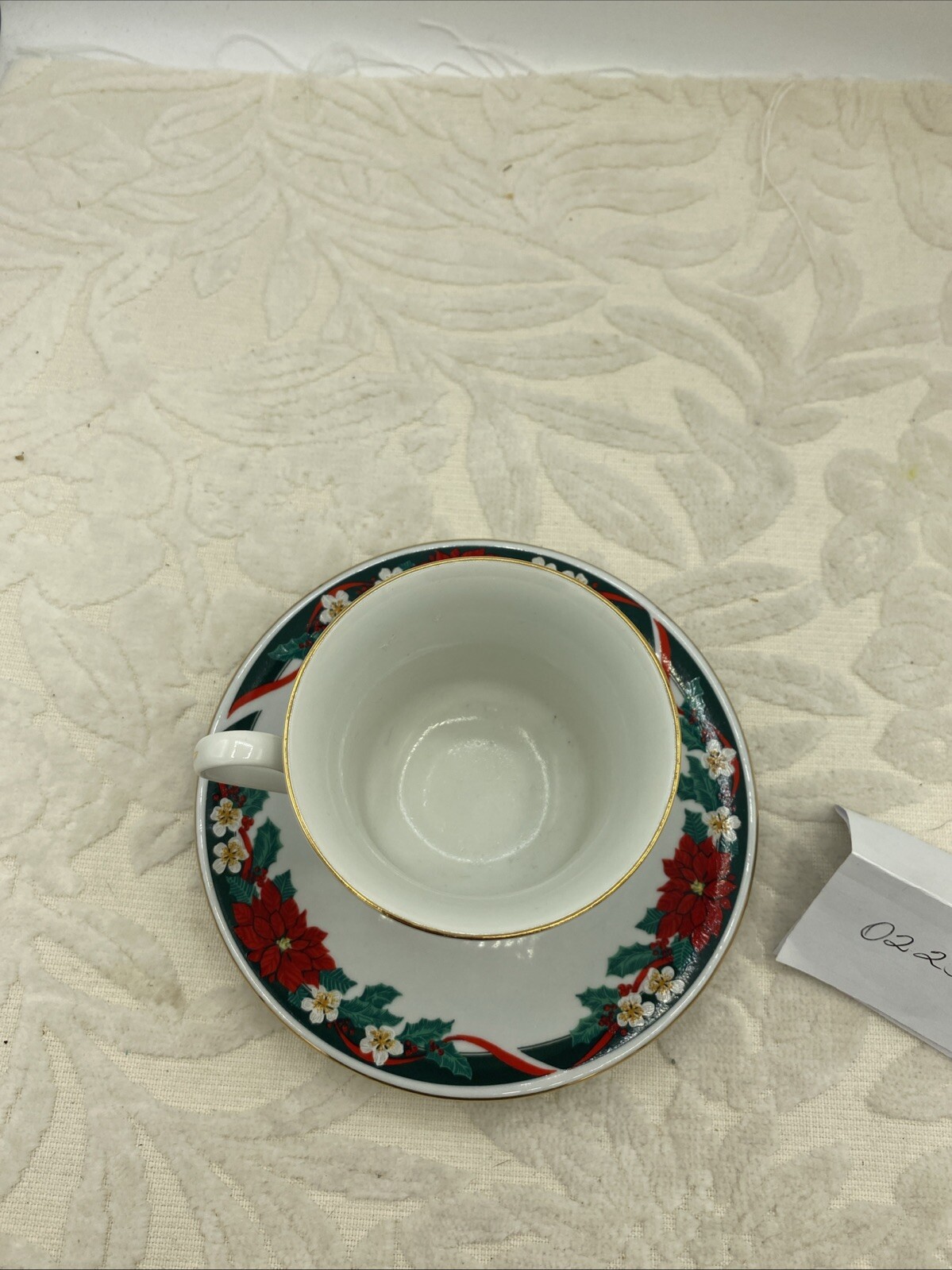Tienshan Deck The Halls Cup and Saucer