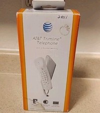 AT T TR1909 Trimline Corded Phone with Caller ID, White