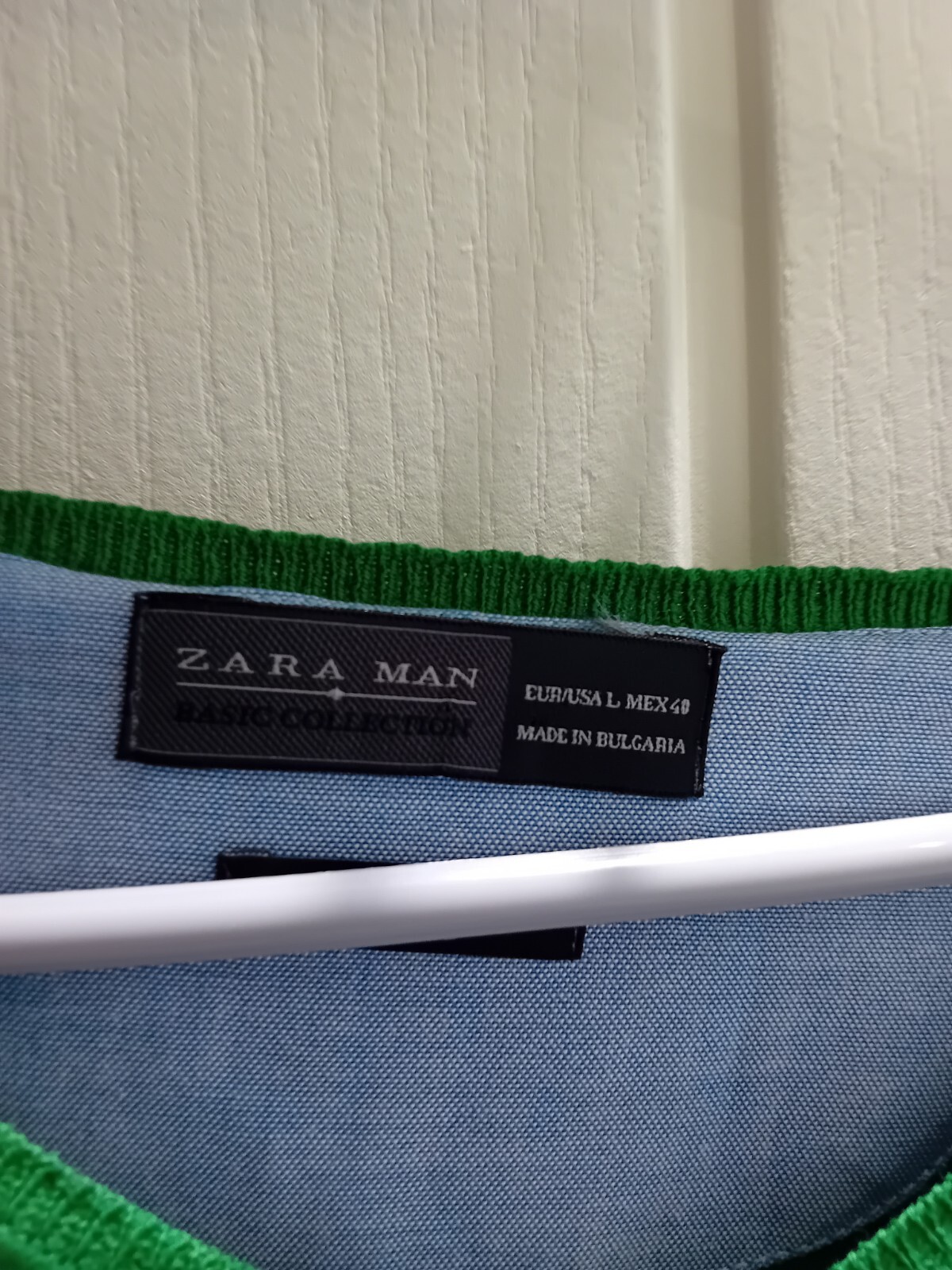 Zara Man Basic Collection Green V Neck Pullover, … - image 3