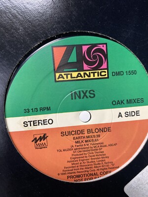 INXS - Suicide Blonde (12'', Promo) 1990 Near Mint (NM) Electronic Rock