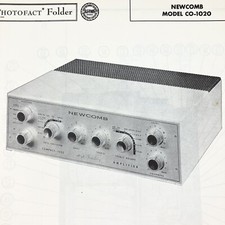 1957 Newcomb Amp Model CO-1020 Wire Schematic Service Manual Vintage Original