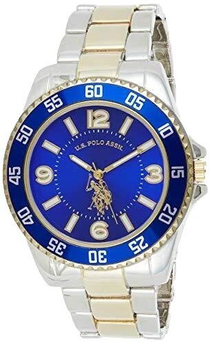Acero Inoxidable US Polo Assn. Plata Banda Relojes de pulsera