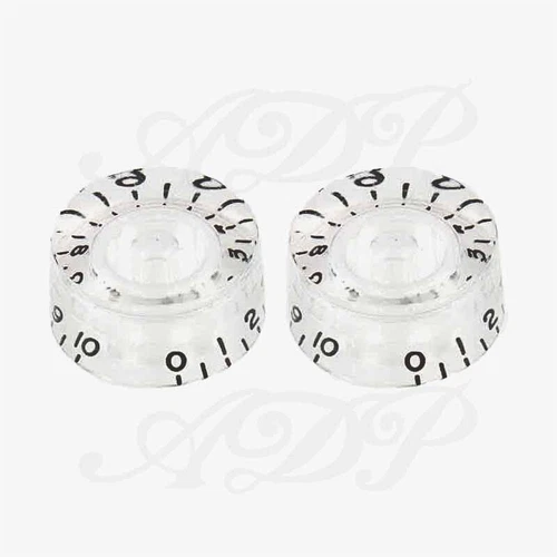 2 Vintage-style Clear Speed Knobs inchSize 24 splines shaft for Gibson LP SG