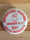 1971 SNOWFLAKE FESTIVAL Pinback Button ~ Austin, Minnesota — photo 2