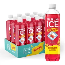 Sparkling Ice STARBURST Cherry, Zero Sugar Flavored Sparkling Water, with Vitami