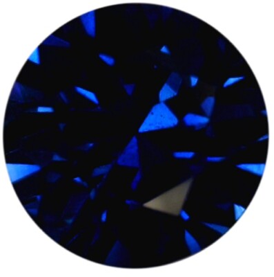 Natural Fine Deep Vivid Blue Sapphire - Round Diamond Cut - Thailand - Sapphire 