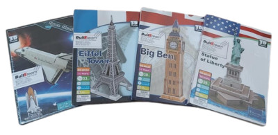 BUILDREAM 3D PUZZLES - Space Shuttle, Statue of Liberty, Big Ben & Eiffel Tower!