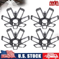 700W Super Bright LED Garage Lights 1-4PACK Deformable Ceiling Shop Work Lamp US