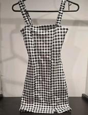 h&m checkered bodycon dress size XS