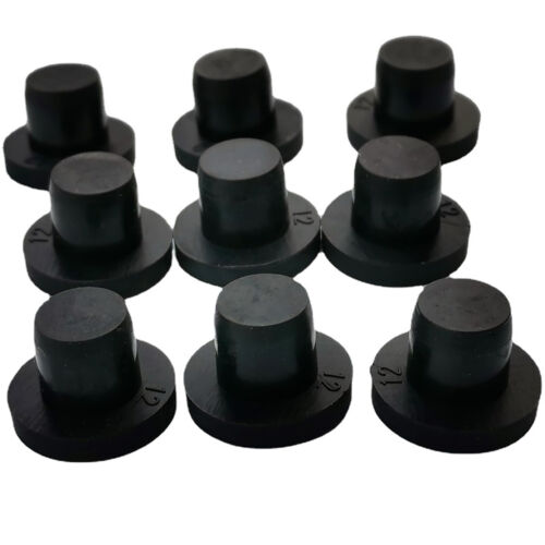 Black silicone rubber stopper hole caps cover plug blind plugs A=3mm - 15mm - Picture 3 of 7