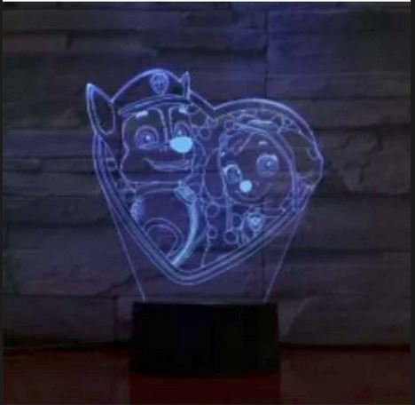 3D illusion Night Light LED Table Desk Lamps 7 Colour Change Kids Birthday Gift - Afbeelding 18 van 54