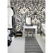 Vector damask classical luxury  golden and gray wall mural wallpaper