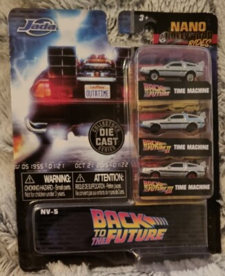 TIMEMACHINE, DeLorean Nano Cars, Back to the Future, 3er Pack 1:65