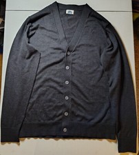 Old Navy Cardigan Sweater Men's Large Gray Long Sleeve Preppy Knit Cotton/Poly