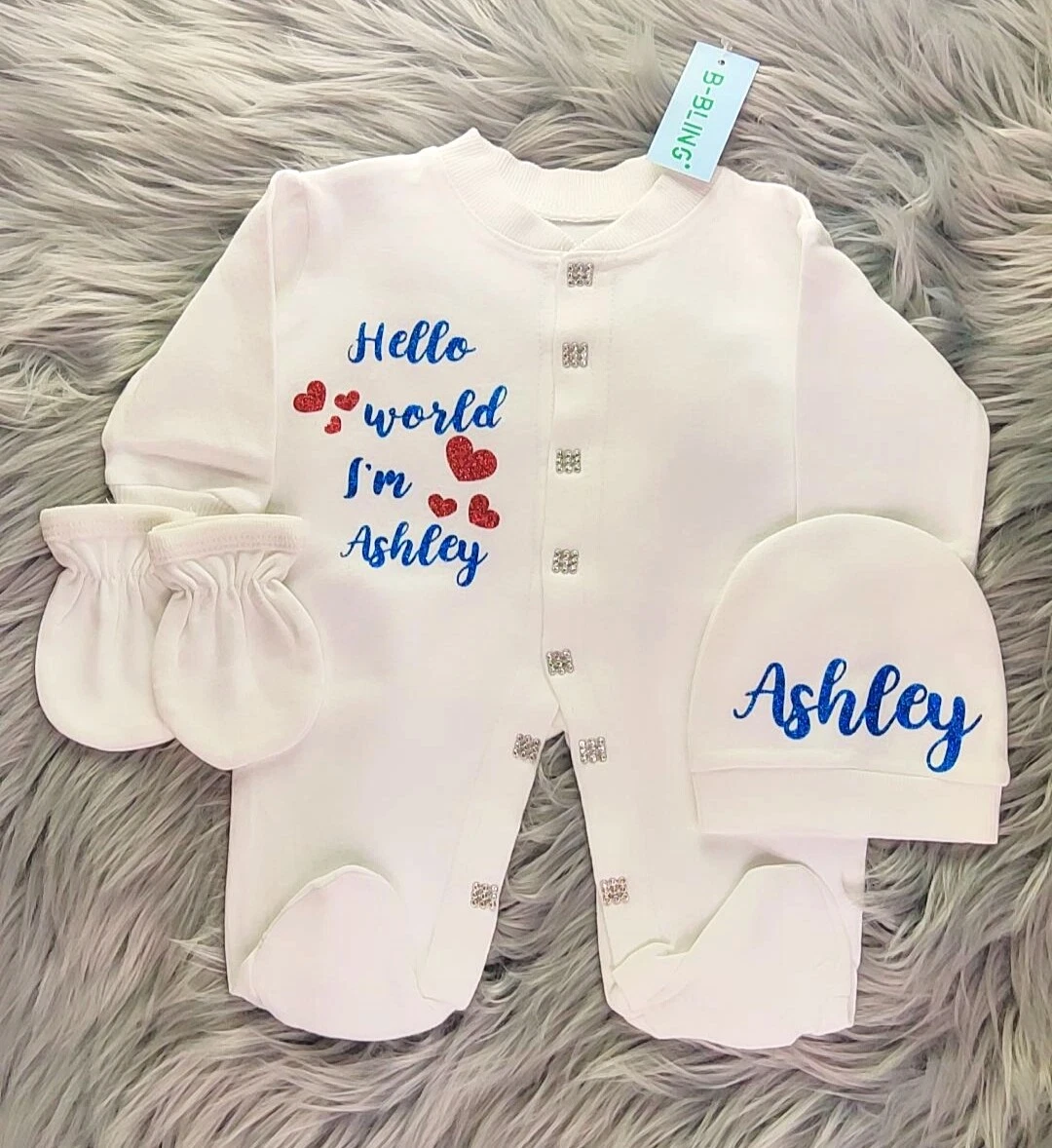 Personalised Hello World I'm Baby Name Clothes Baby Romper For Girls and Boys