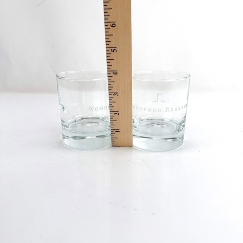 2 WOODFORD RESERVE Collectible Whiskey Glasses Old Fashioned Thick Bottom 3.5” - Picture 10 of 11