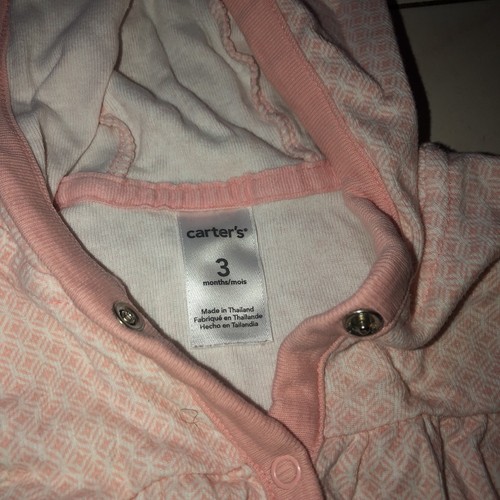 Carters Girls’ Top & Hooded Size 3 & 6 Months Long Sleeves Set Of 2 - Picture 4 of 5