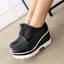 thumbnail 7 - British Womens Chunky Heel Oxfords Wedge Heel Riding Boots Slip Resistant Shoes