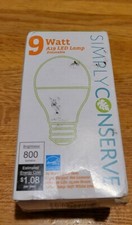 Simply Conserve LED Light Bulb 9 Watt 60 Watt Equivalent Dimmable Lamp