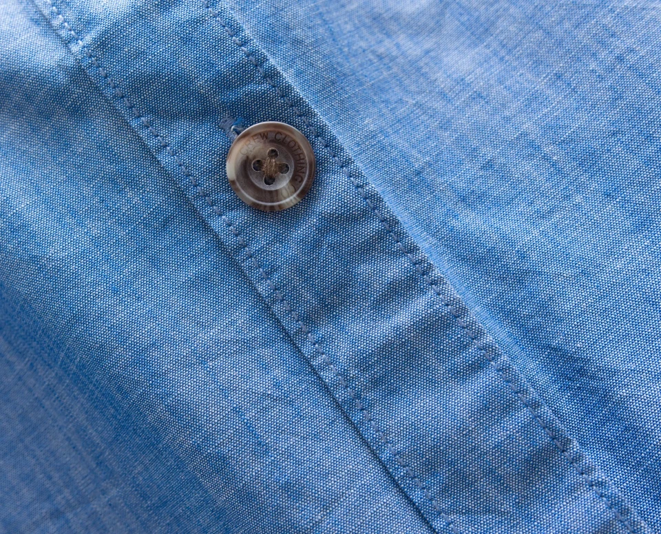 Pockets Summer Buttoned Blue Cotton Skirt Size 18 VGC Crew Clothing #S2 - Image 3 of 4