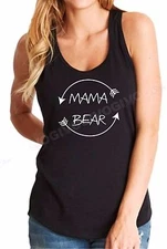 Tank Top Mama Bear #2 Mother's Day Gift Idea Funny Women Tee Shirt Ladies S-XXL