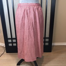 Vintage Arthur Chapnick Womens Skirt Red White Striped Marked Size 12 USA