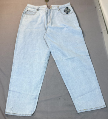 Code Zero  Jeans 40x30 Baggy Loose Skater Jeans Mens  Blue Vintage