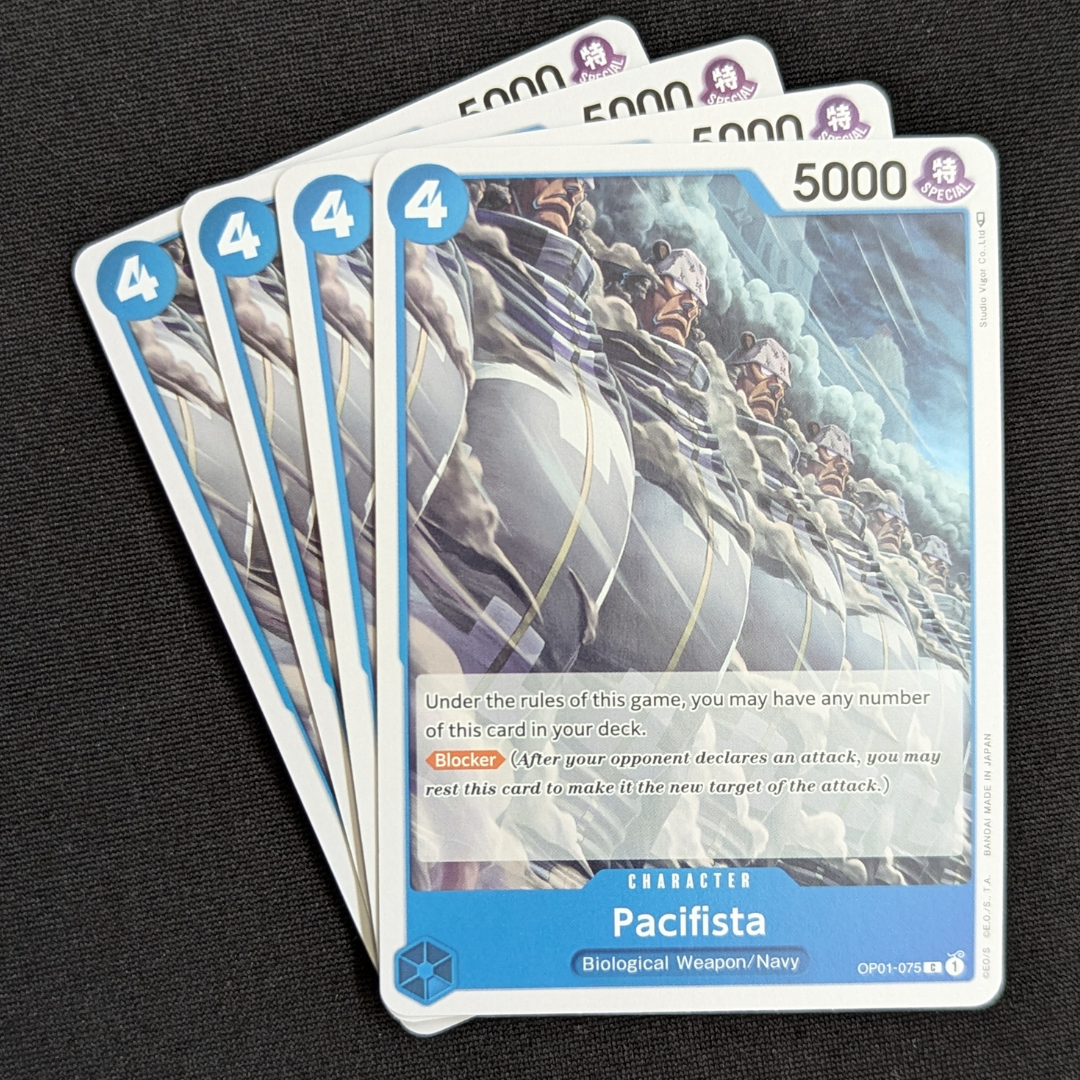 Pacifista - Romance Dawn (OP01-075) One Piece TCG x4 Playset ENG NM Pacifista - Romance Dawn (OP01-075) One Piece TCG x4 Playset ENG NM