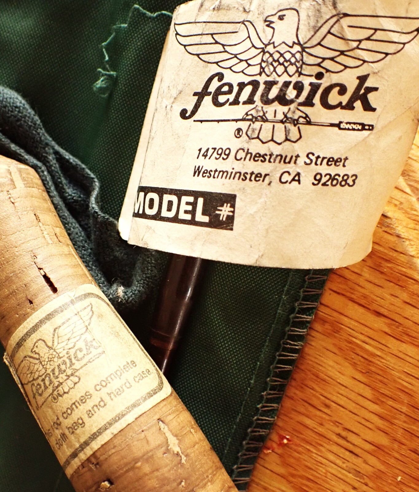 VINTAGE⌛GFF 856 FENWICK HMG GRAPHITE 8½' 2PC Fly Rod🎣w/Case & Sock🎣 eBay