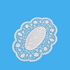 5000 Mokkadeckchen Spitzendeckchen Tortenspitzen Papier oval 18x13cm 40g/m² weiß