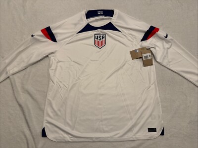 2022 Nike Mens United States Home Long Sleeve Soccer Jersey 2XL