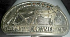 Vintage American Farms Backbone Of America Belt Buckle EB2159/Silver-Heavy Wght