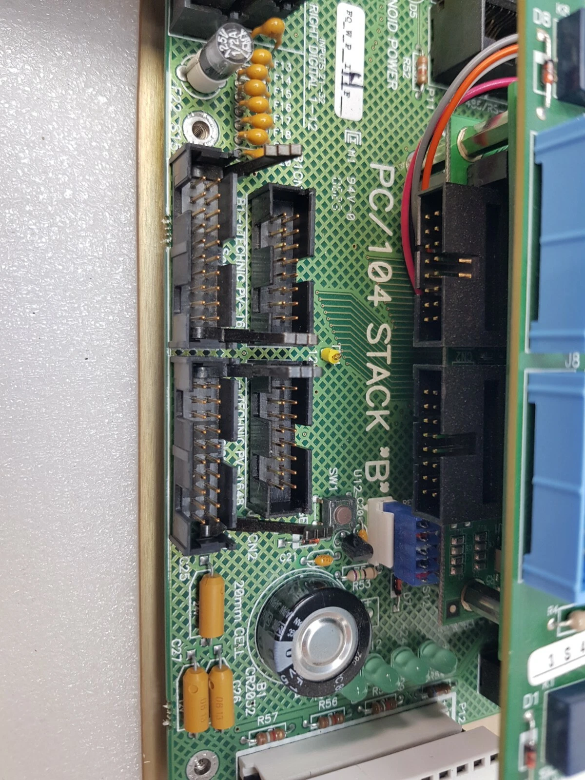 PC/104 Stack B silkscreen on the Gasguard AP10 System I/O board AP14295