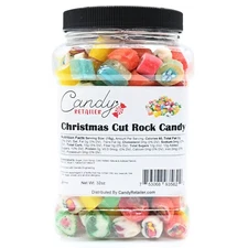 Candy Retailer Cut Rock Hard Candy 2 Lb. Jar