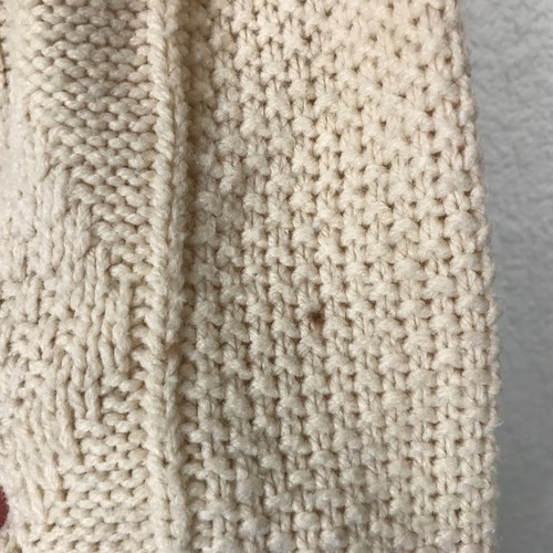 Lahmar Cardigan Sweater Men's Size M Ivory Button Up Vintage 70s Grandpa *Flaws - Picture 5 of 17
