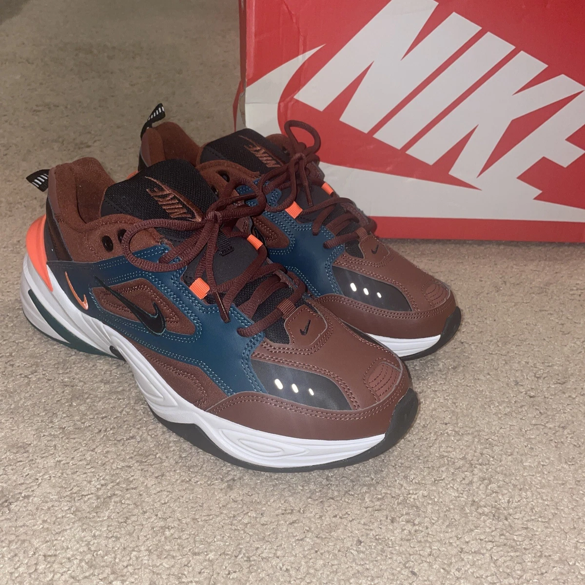 Viool Pickering Onmiddellijk Nike M2K Tekno Pueblo Brown Black Rainforest AV4789-200 Dad Shoe monarch Sz  10.5 | eBay