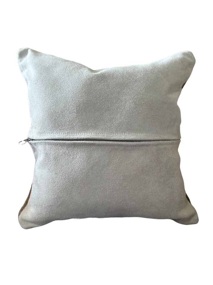 Funda de Almohada de Piel Gemsbok Tamaño: 17x17" Oryx Ocultar Funda de Cojín Gamuza Lado + Respaldo Foto 4 de 4