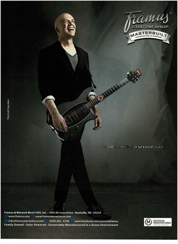 Pubblicità 1 rivista chitarra elettrica FRAMUS Devin Townsend Stormbender 2020