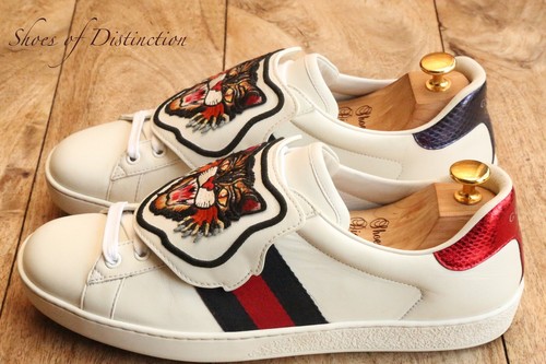 GUCCI Ace Motivo Tigre bianca in pelle Scarpe Ginnastica Uomo UK 8.5 US 9.5  | eBay