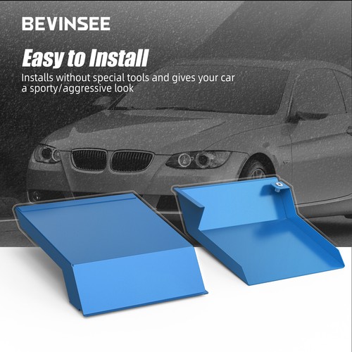Aluminum Air Intake Scoop Blue For BMW E92 323 325 328 330 335 - Picture 7 of 12